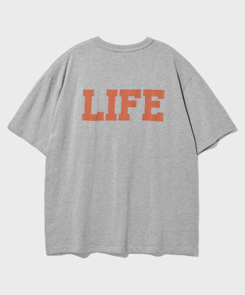 Overfit big logo short sleeve t-shirt gray