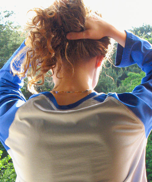 STITCH RAGLAN LONG SLEEVE SOFT BLUE