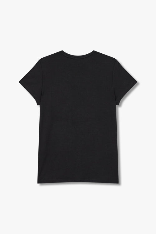 Women's Eagle Logo Rayon Lounge T-Shirt_Black_0824114508