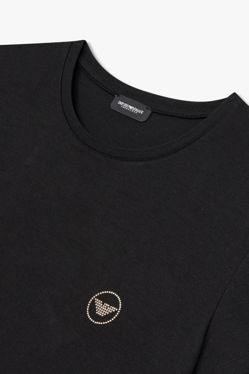 Women's Eagle Logo Rayon Lounge T-Shirt_Black_0824114508