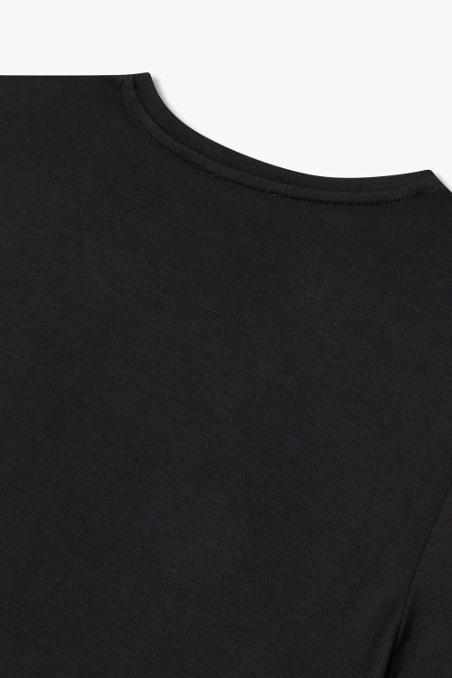Women's Eagle Logo Rayon Lounge T-Shirt_Black_0824114508