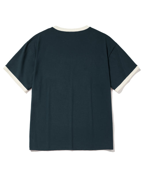 Fine Ringer T-Shirt-Navy