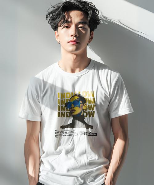 Fashion graphic art printing short sleeve cotton unisex t-shirt