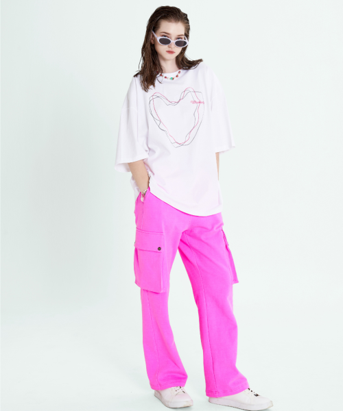 Line drawing t-shirt white