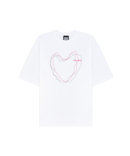 Line drawing t-shirt white
