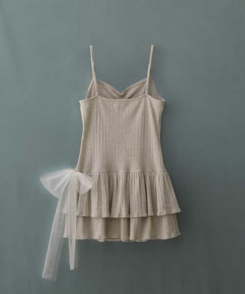 Side Tie Dress Oatmeal