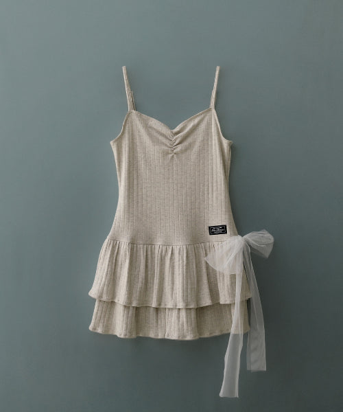Side Tie Dress Oatmeal