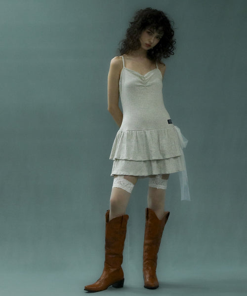 Side Tie Dress Oatmeal