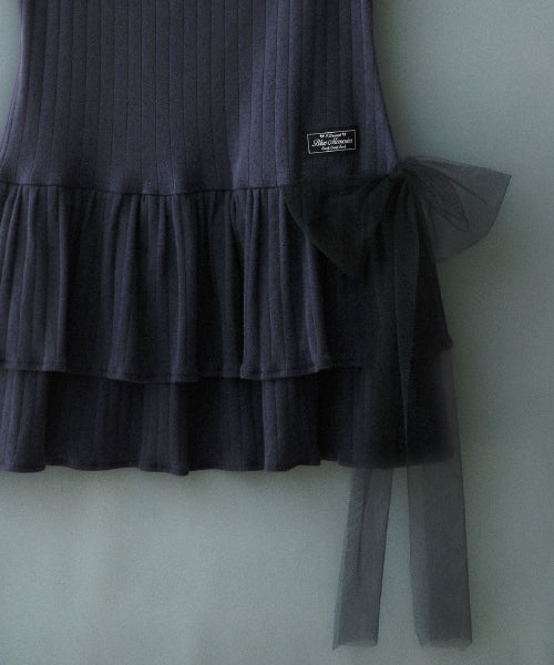 Side Tie Dress Navy