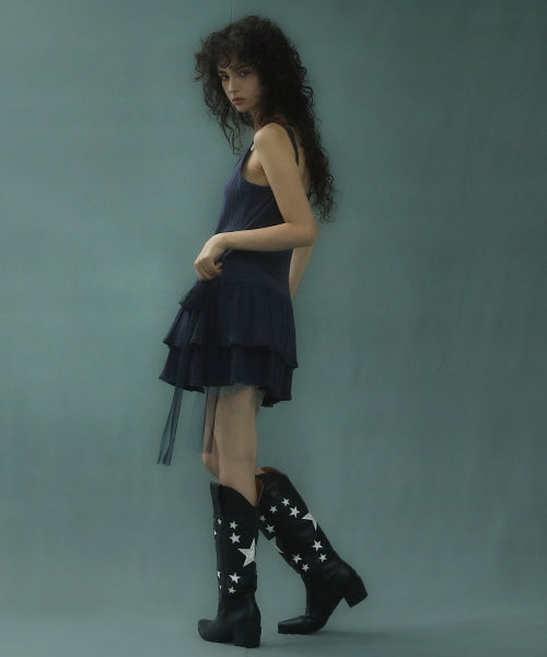 Side Tie Dress Navy