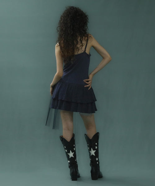 Side Tie Dress Navy