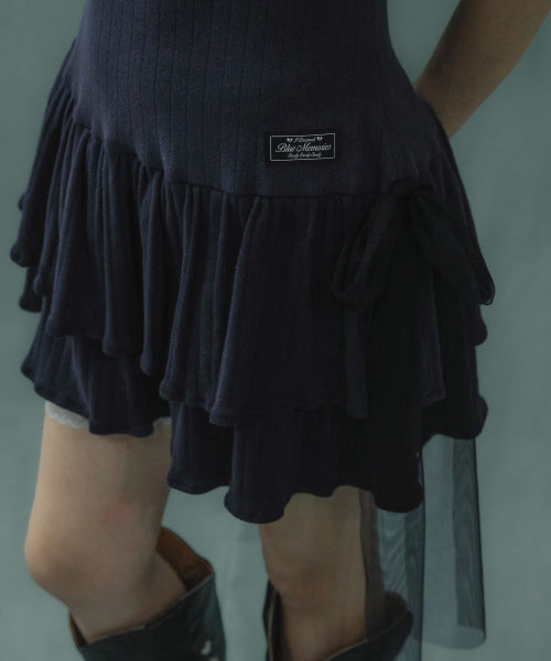 Side Tie Dress Navy