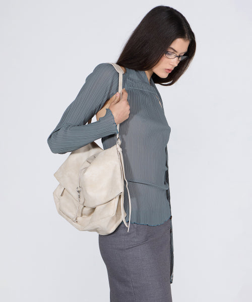 Folded Slouchy Bag Dirty Ivory