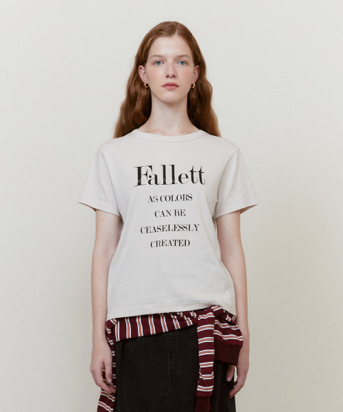 Typography Short Sleeve T-Shirt Charcoal