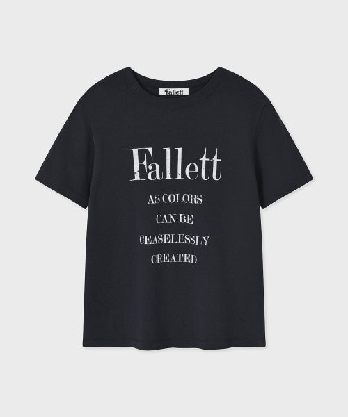 Typography Short Sleeve T-Shirt Charcoal