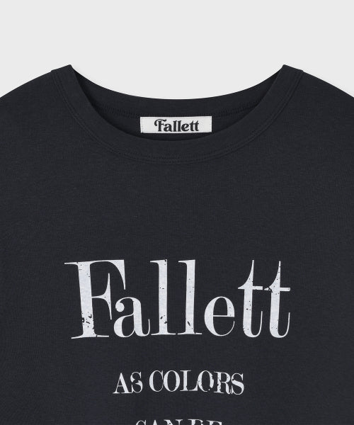 Typography Short Sleeve T-Shirt Charcoal