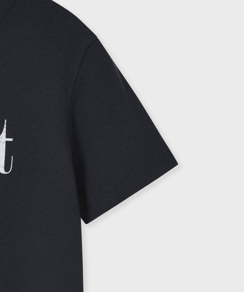 Typography Short Sleeve T-Shirt Charcoal