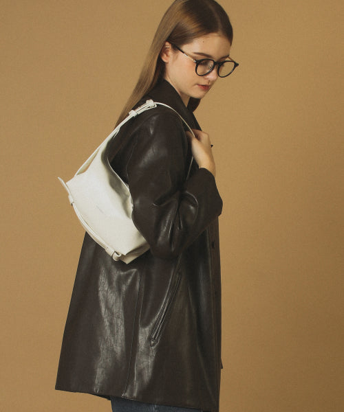 3way belted mini hobo bag Cream