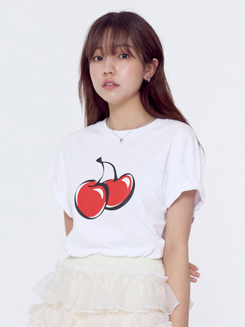 Big Cherry T-Shirt [White]W