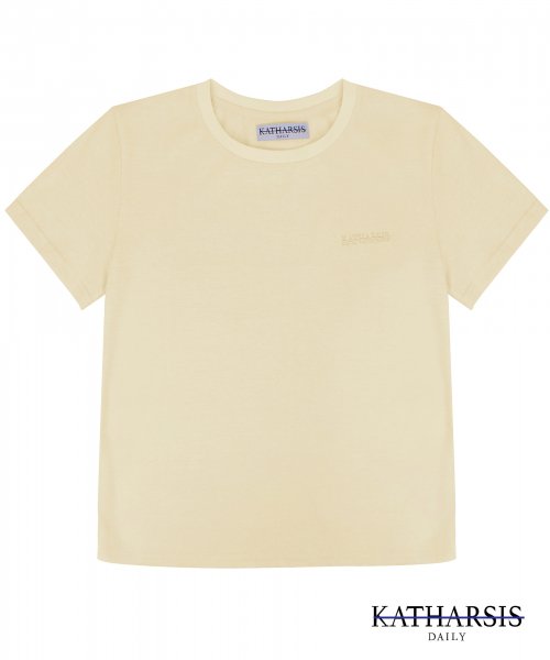 Basic Short Sleeve T-shirt (Beige)_FREE