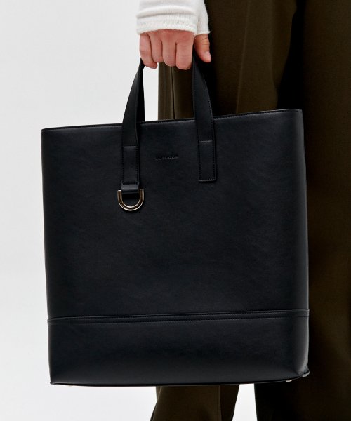 레더 스트랩 링 토트백