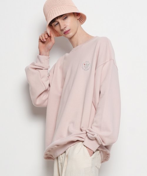 Unisex All Weather Oversized Man to Man T-Shirt Pink