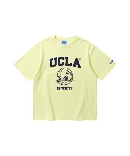Helmet Print Short Sleeve T-shirt [LT-YELLOW](UY3ST9E_71)