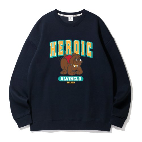 HEROIC Bulldog Overfit Man to Man MAR655 (3COLOR)
