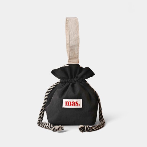 Solid string bag _ Black