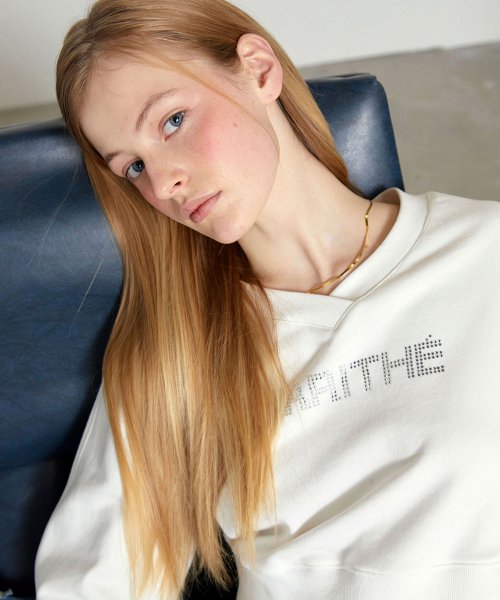W HOTFIX LOGO SWEATSHIRT white
