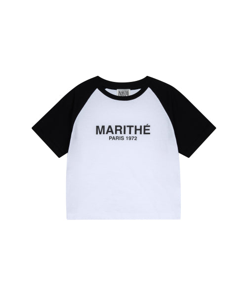 W RAGLAN REGULAR LOGO TEE black