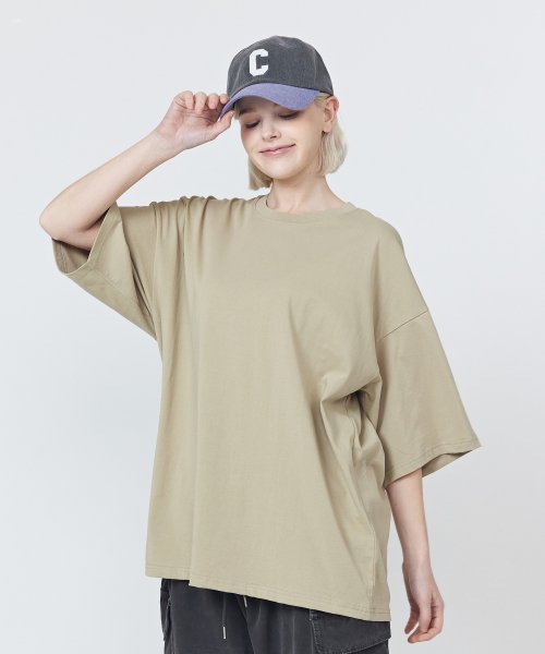 Organic Crewneck Short Sleeve T-Shirt (Khaki)
