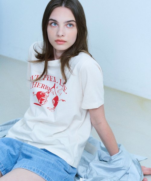 WFL Printed T-Shirt - Cream