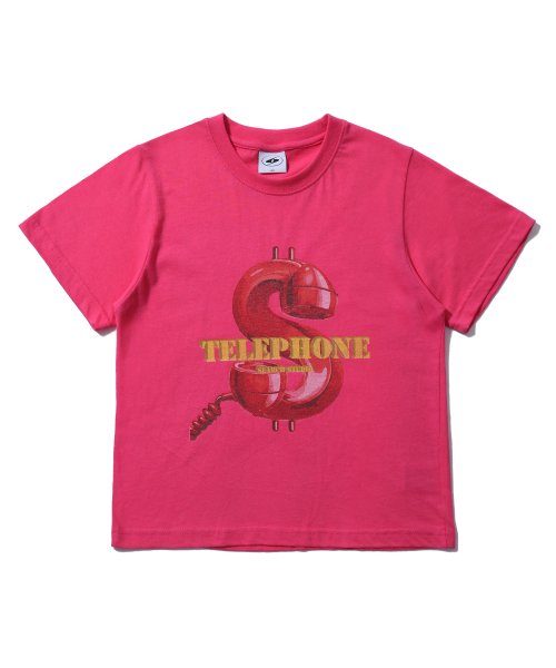 Telephone Crop Tee Pink