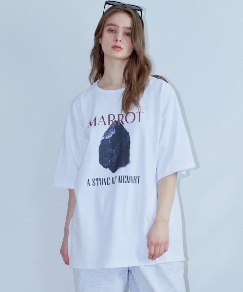 Stone Oversized T-Shirt_White