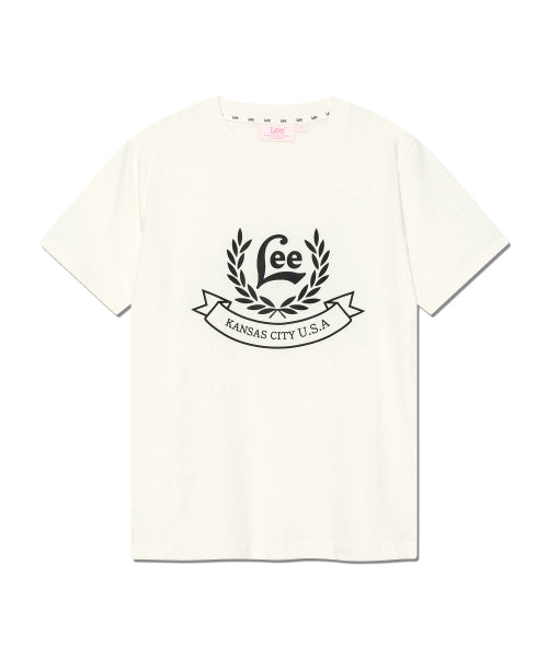 Women's Laurel Wreath Logo Crop T-Shirt Ivory