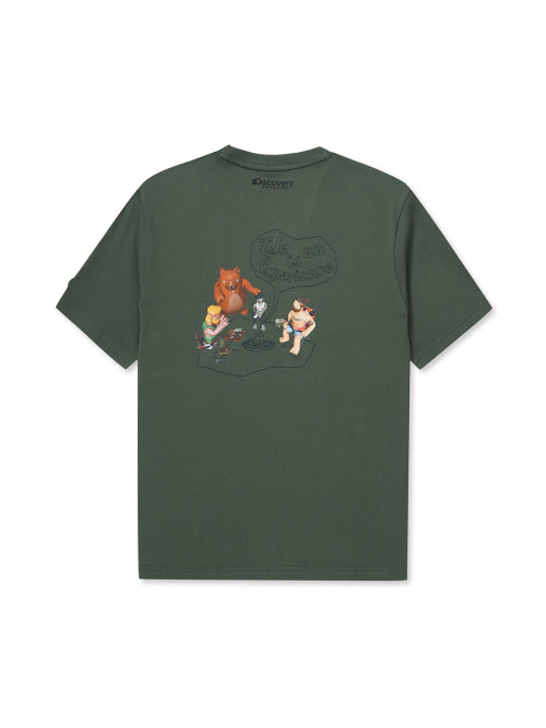 Main Crew Outdoor Camping Graphic T-Shirt (D/KHAKI)