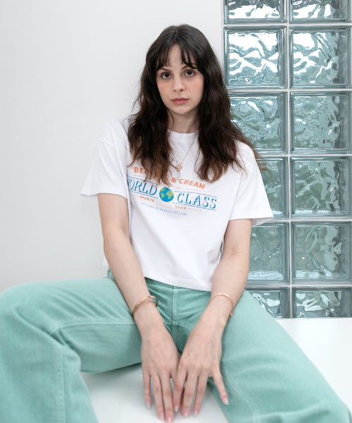 [CROP FIT]WORLD CLASS SC SHORT SLEEVES-WHITE
