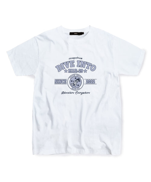 Blue Rocket T-Shirt White