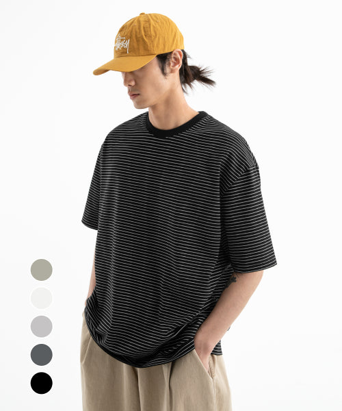 루즈핏 스트라이프 반팔티 ( 4Color )