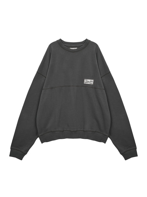 STITCH LABEL SWEATSHIRT IN CHARCOAL