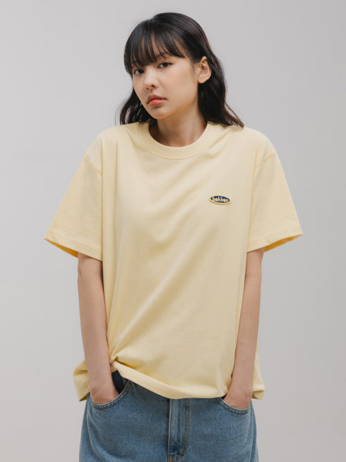 [Women] Minimal logo short sleeve t-shirt BK3981_Yellow