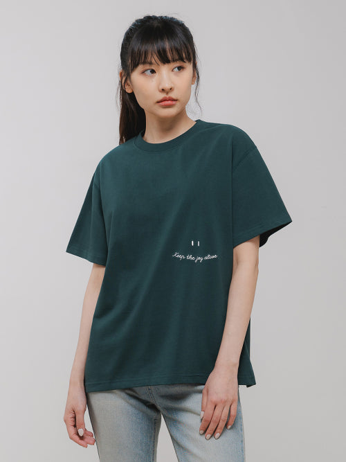 Smile Short Sleeve T-shirt BK3993_Green