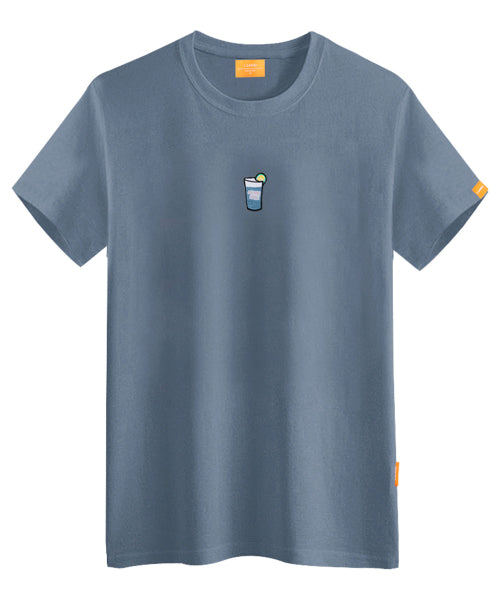 Cocktail embroidery short sleeve t-shirt for men and women, big size S~4XL