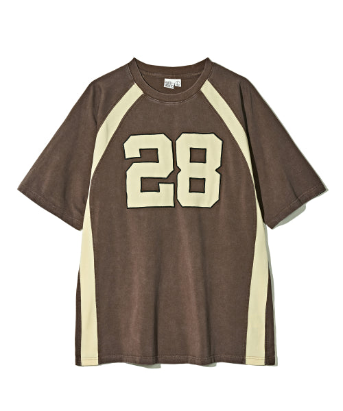 VTG Washed Football Raglan Tee Brown