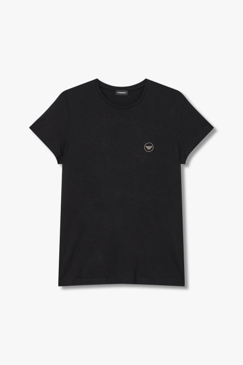 Women's Eagle Logo Rayon Lounge T-Shirt_Black_0824114508
