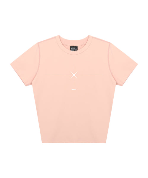 DW Stinkle Crop Short Sleeve T-Shirt Pink