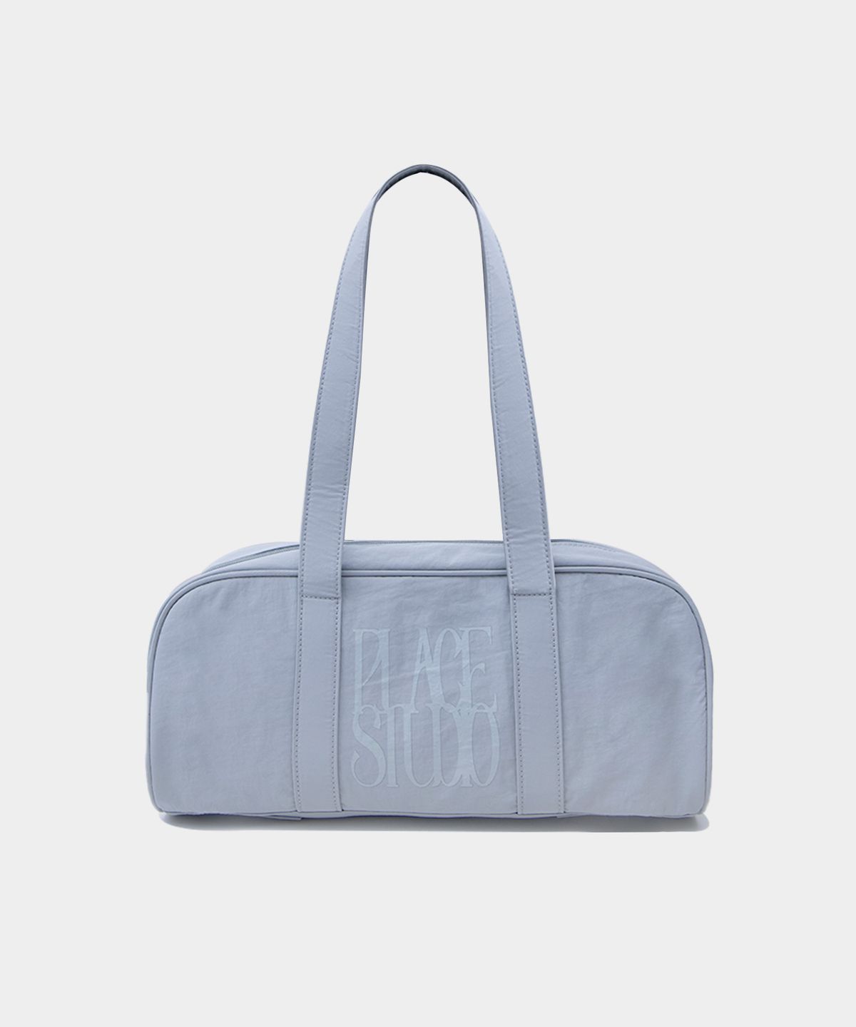 Sporty Daily Boston Baguette Nylon Logo Shoulder Bag [Blue]