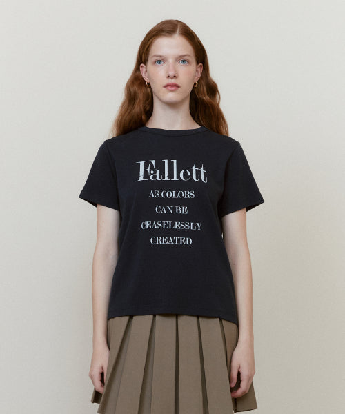 Typography Short Sleeve T-Shirt Charcoal