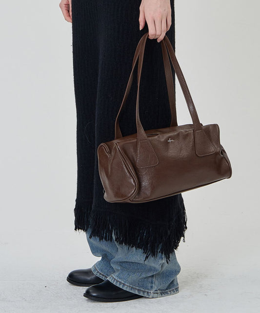 Vintage Baguette Shoulder Bag Brown
